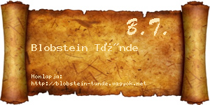 Blobstein Tünde névjegykártya
